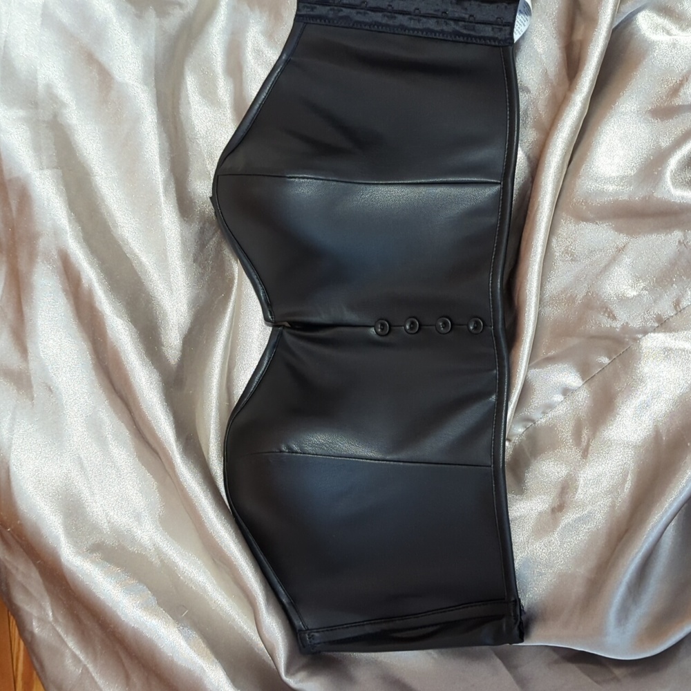 Intimissimi pu leather  bandeau top